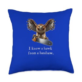 Hamlet Hawk Handsaw Shakespeare Quote Throw Pillow