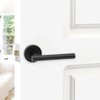 Door Handle Set Straight T Handle Interior Matte Black