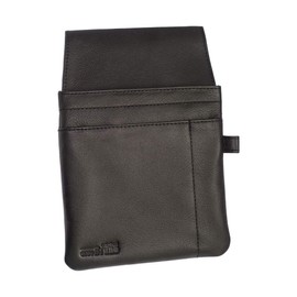 Leather Waiter's Bag for Waiter's Wallet, Black, Cowhide leather black, Compact