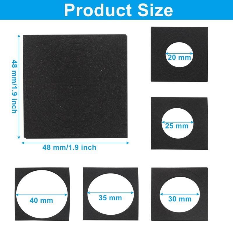 Waziaqoc 20 Pack Coin Snap Holders, 5 Sizes (20/25/30/35/40mm)
