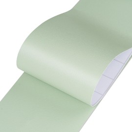 LaCheery Light Green Wallpaper Border Peel and Stick Wall Border Trim for Walls Kid Girls Bedroom Pastel Green Bulletin Board Border Trim for Classroom Border Bathroom Mirror Frame Border Roll 3"x197"