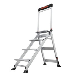 Little Giant Ladders, Jumbo Step, 4-Step, 3 foot, Step Stool, Aluminum, Type 1AA, 375 lbs weight rating, (11904)