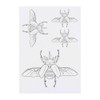 4 x 'Atlas Beetle Flying' Temporary Tattoos - Water Resistant,