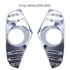 Pair Chrome Front Fog Light Cover Lamp Trims Paste Mounting