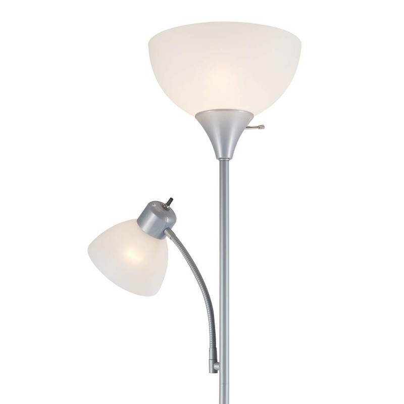 Globe Electric 67134 Delilah Floor Lamp, Silver