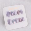 Nail Tips, Short, Square, Purple, Stylish, Gal False Nails, Handmade