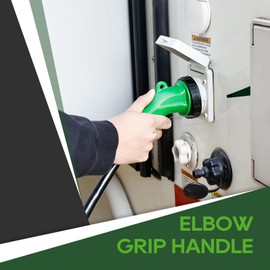 RVGUARD 30 Amp to 110 Volt RV Adapter Cord with 135 Degree Locking Connector, NEMA 5-15P to NEMA L5-30R Electrical Power Adapter with LED Power Indicator, 18 Inch, Green, ETL Listed