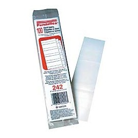 Pendaflex 242 Blank Inserts for 42 Series Hanging File Folders, 1/5 Tab, 2-Inch, White, 100/Pack