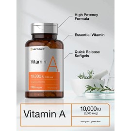 Vitamina A + Salud Ocular Ojos Vista 1000mcg 300 Caps Eg V28 Sabor Sin Sabor