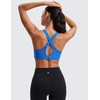 CRZ YOGA Womens Zip Front High Impact Sports Bra -