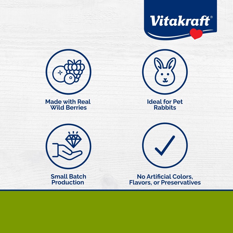 Vitakraft Drops Rabbit Treats with Wildberry Flavor – 5.3 oz