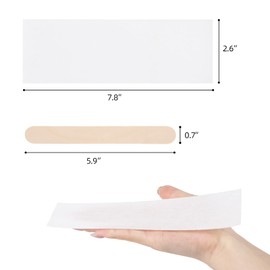 200 Pcs Large Non Woven Wax Strips and 50 Pcs Wooden Wax Sticks Kit, Body and Facial Hair Removal Waxing Strips Soft Waxing Paper Sheets