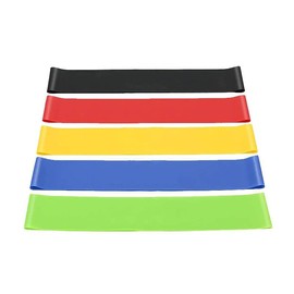Pack of 5 Resistance Bands Exercise Workout Bands Elastic Workout Bands, Exercise Loop Bands with 5 Resistance Levels for Women Men Home Fitness Strength Training Yoga Pilates (Rainbow)