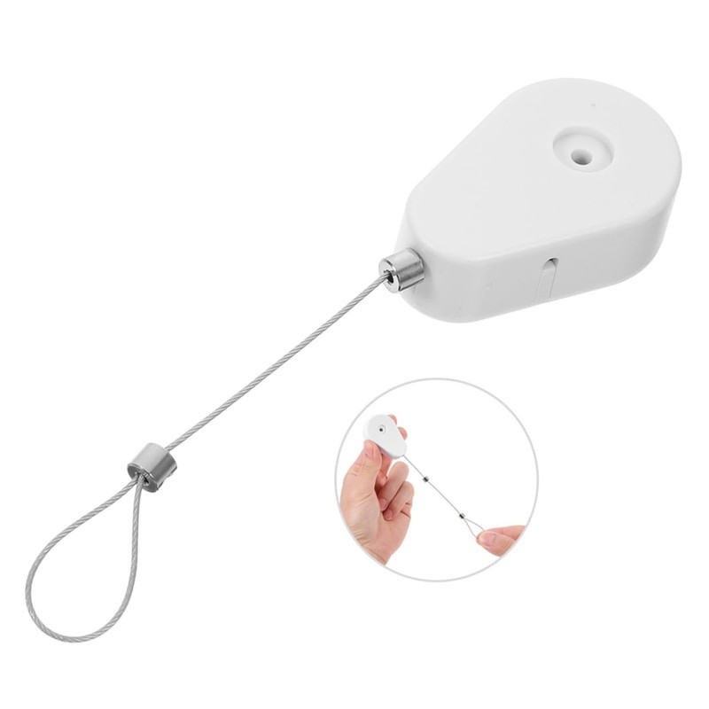 2 x Automatic Retractable Cable Lock with Anti-Theft Function, Steel