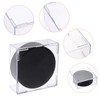 BTSKY 4 Pieces Square Clear Stackable Hockey Puck Holders -