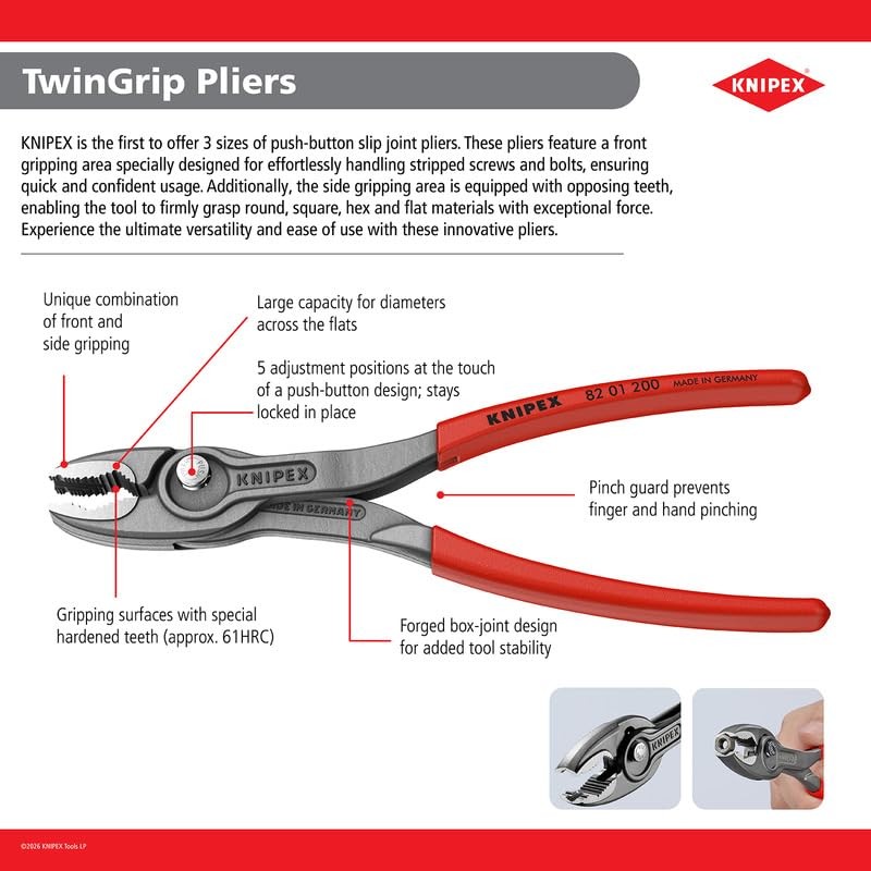 KNIPEX TwinGrip - Alicates | Alicates de junta deslizante con