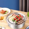 Portable Round Barbecue Charcoal Grill Multifunctional Compact Charcoal Stove for