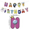 Tinoaly Game Themed Happy Birthday Banner, Colorful Astronaut Party Supplies,