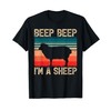 Vintage Beep Beep I'm A Sheep Retro Sheep Farmer T-Shirt
