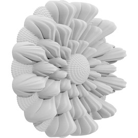 Ekena Millwork ROSC045X045SPRUF W x 4 1/2" H x 5/8" P Standard Large Springfield Rosette, White