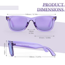 SIPHEW Polarized Square Sunglasses for Women, Trendy Classic Sun Glasses with UV402 Protection for Outdoor/Driving