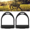 Horse Stirrup-1 Pair Black High Strength Horse Stirrup Durable Quality