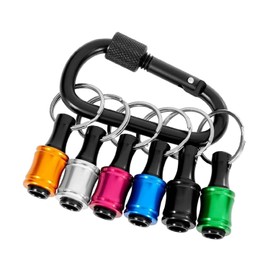 Hex Screwdriver Holder, 6 pcs Hex Screwdriver Bit Holder Set – 1/4 Inch Hex Shank for Organized Tool Storage for Hex Screws, with 1 Carabiner