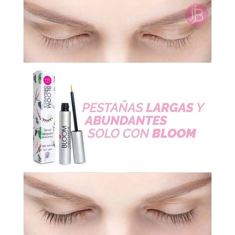 Alargador De Pestañas En Serum Bloom Organics 1 Pza