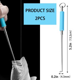 Qianxihu 2Pcs Fishing Hook Remover Stainless Steel Fish Hook Disgorger Fast Sea Fishing Unhooking Disgorger Portable Hook Detacher for Small and Large Fish