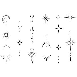 2 Sheets Medium Semi Permanent Tattoo, Adult Art Design Temporary Tattoos, Lasts 1-2 Weeks