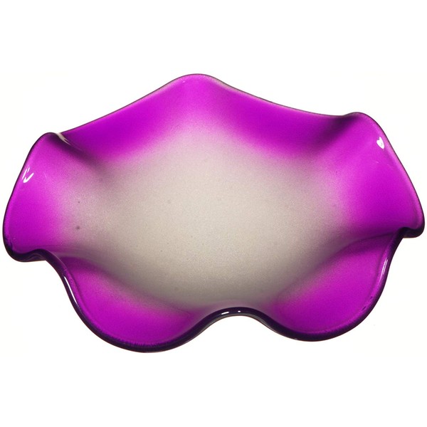 Variation Color Wavy Replacement Glass Dish for Electric Oil Aromatherapy Burner/warmer (4.5, Pink)