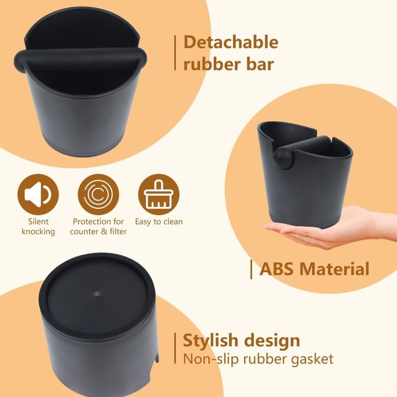 Espresso Coffee Knock Box, ABS Coffee Grind Knock Box, Coffee