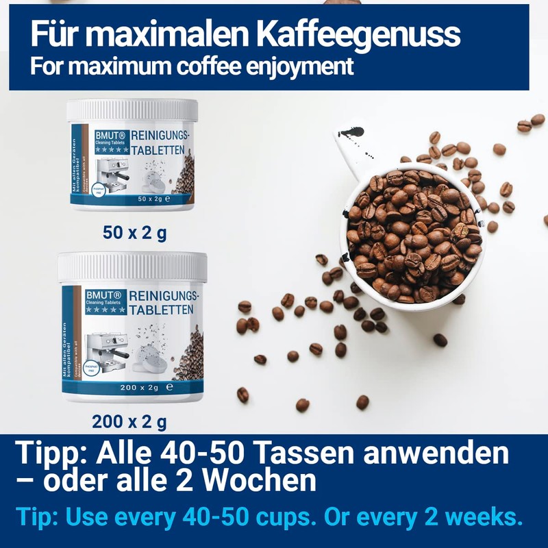 200 x 2 g Cleaning Tablets for Fully Automatic Coffee