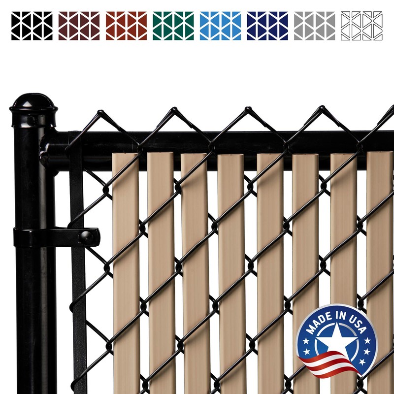 Tube Slats Made in America Privacy Inserts for Chain-Link Fence,