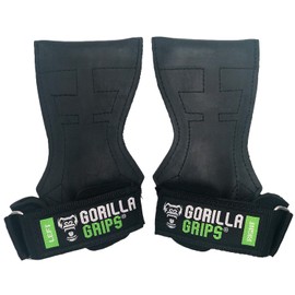 Gorilla Squad Gorilla Grips, Power Grip, Ver.2.6, High Strength Non-Slip Rubber, Unisex, Grip Strength Assistance, Green, S