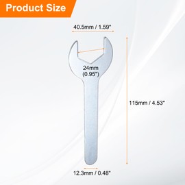 HARFINGTON 10pcs Small Wrench Open End Wrench 24x115x2.8mm Metric U-Shaped Single Open Ended Spanner Super Thin Small Flat Head Galvanizing Wrench for Automotive Repair Furniture Assembly