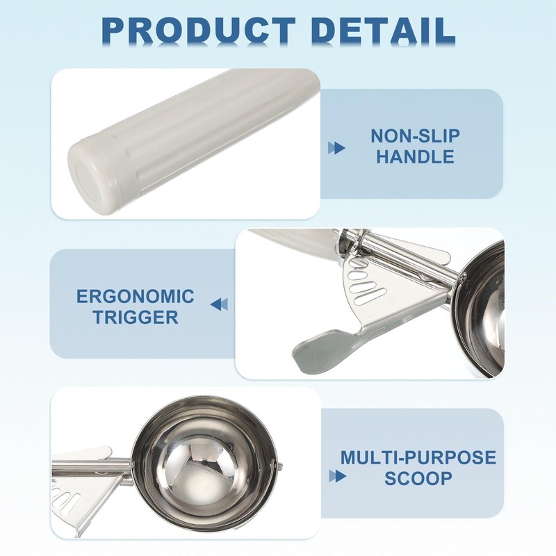 sourcing map 3 Pcs Cookie Scoops, Ice Cream Scoop with