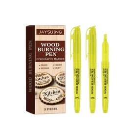 Wood Burning Pen Set, 3 Pieces, Pyrography Markers for Wood and Paper