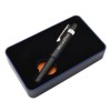 Lanxivi Aluminum Fountain Pen Matte Black,Medium Pocket Pen,Bullet Shape, for