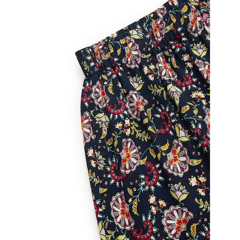 Milumia - Falda larga con estampado floral clásico para mujer,
