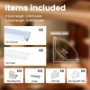Muzata 6Pack 3.3FT/1M V Shape LED Channel Silver Aluminum LED