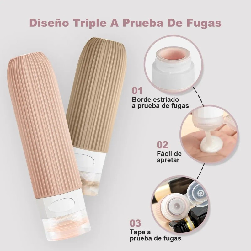16 Piece Botellas De Viaje,botella De Viaje De Silicona