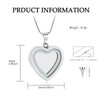 VCCWYQK Cremation Jewelry Glass Heart Urn Necklace for Ashes Stainless