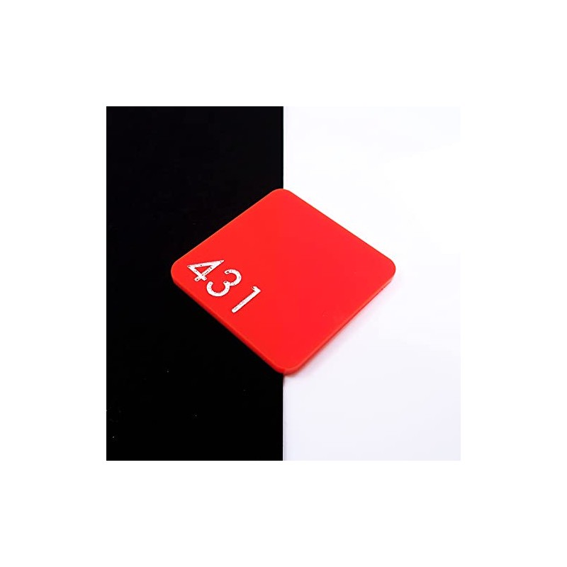 Perspex 431 Red Cast Acrylic Sheet - 297x210x3mm, A4