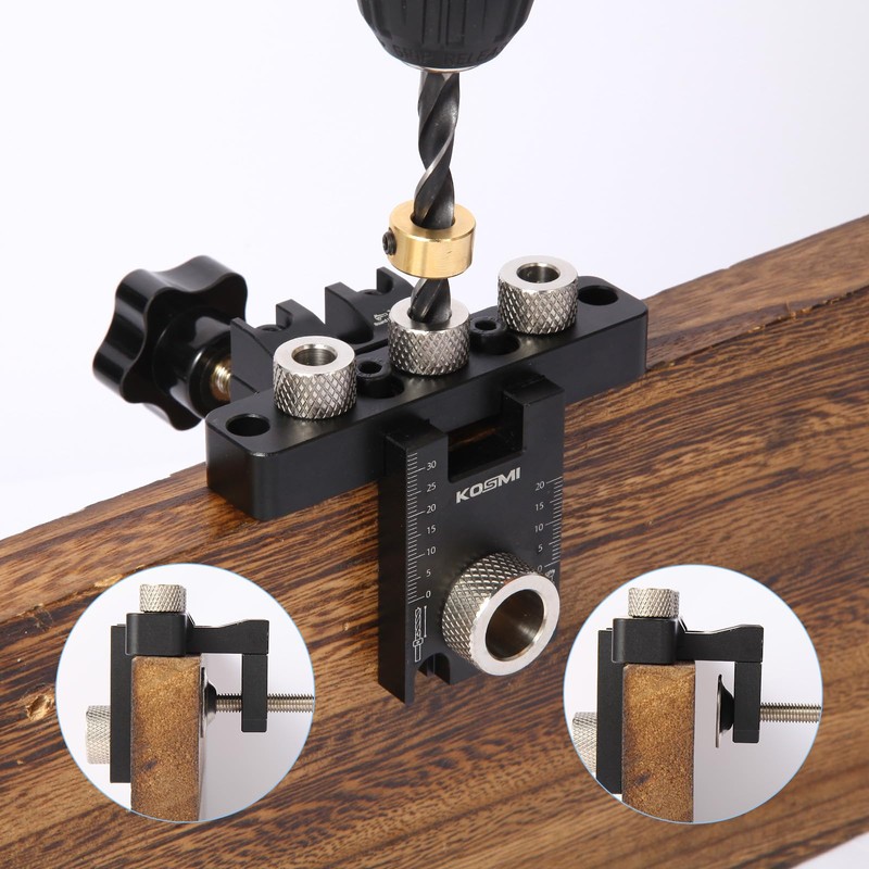 3 in 1 Dowel Jig Drill Kit Multi-Function Self Centering