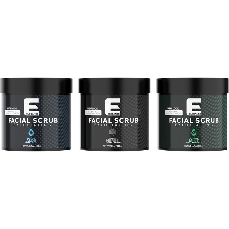 Exfoliante facial natural E Elegance de 9 oz con menta