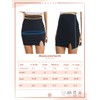 LaClef Womens Mini Fitting Split Skirt (Large, Black Solid)