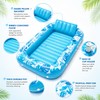 Inflatable Tanning Pool Float for Adults – 4-in-1 PVC Lounge