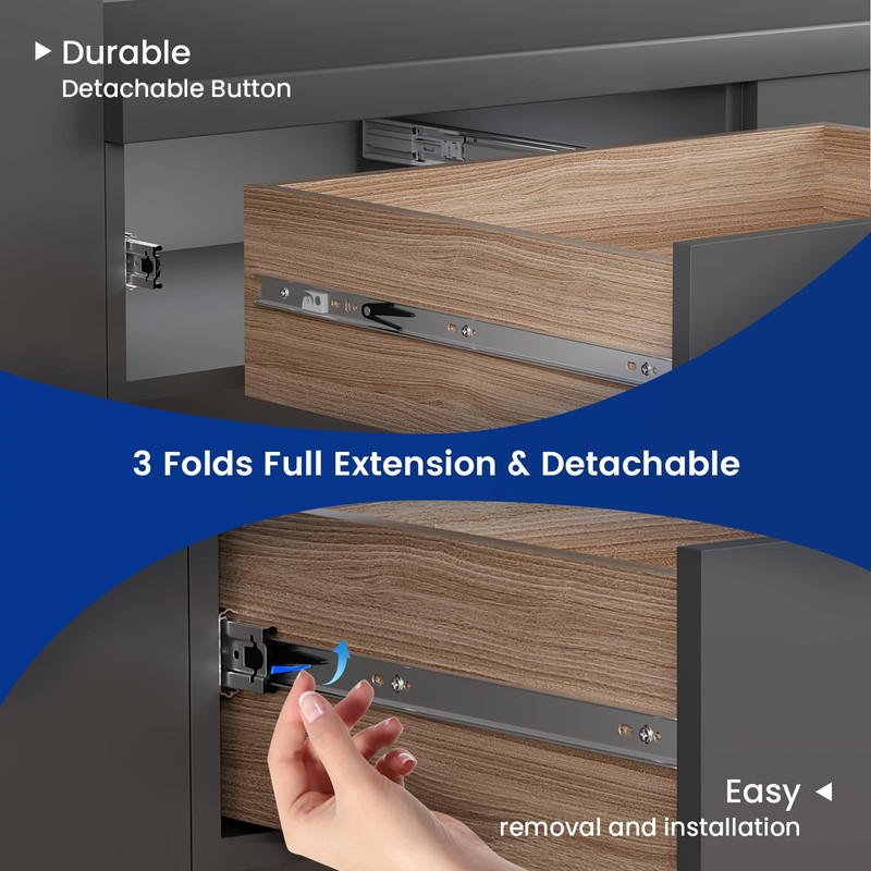 LONTAN 4 Pairs 20 Inch Heavy Duty Soft Close Drawer