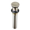 Pop up Drain Stopper for Bathroom Faucet Vanity or Vessel Sink Bathroom Drain Assembly No Overflow, Brushed Nickel by Purelux
